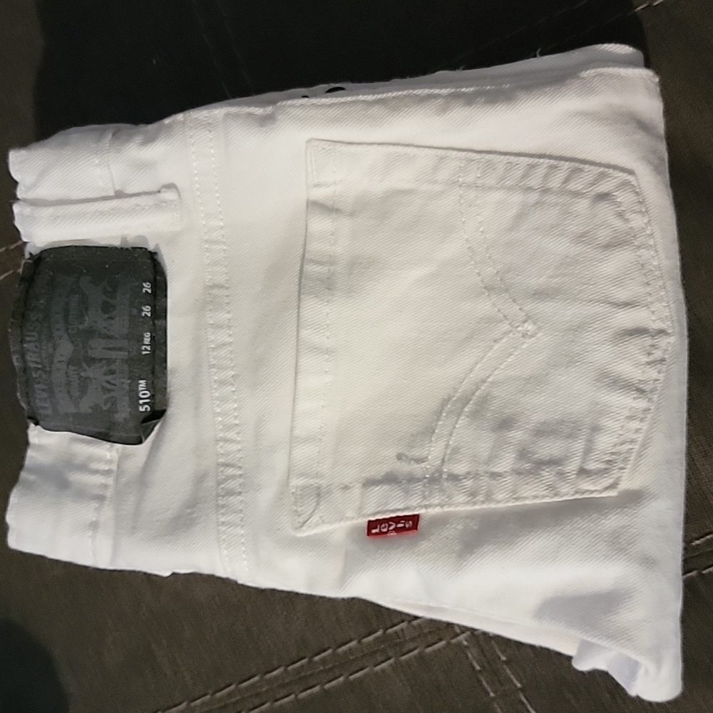 Levi's 12 regular 510 skinny white jeans